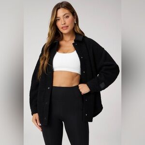 Fabletics Black Boucle Shirt Jacket | Large | NWT | Sold Out Online